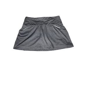 Athleta womens size S skort gray pull-on elastic waist  zip pocket pickleball